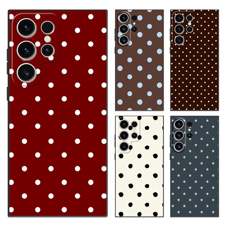 Phone Cases Samsung S25 Ultra - Retro Polka Dots Funda Phone Cover