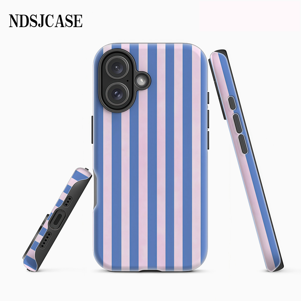 Phone Cases Uk - Blue & Pink Vertical Stripes Phone