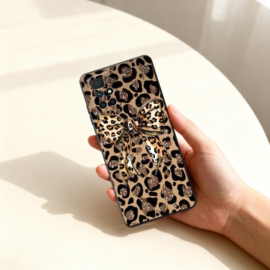 Phone Cases Xiaomi 15 - Leopard Letter Hearts Bow Case for