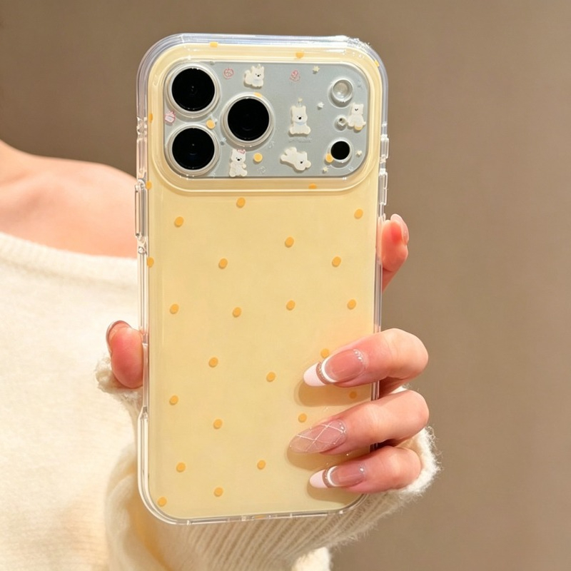 Phone Cases Polka Dot - Fashion Cute Yellow Polka Dot Pattern