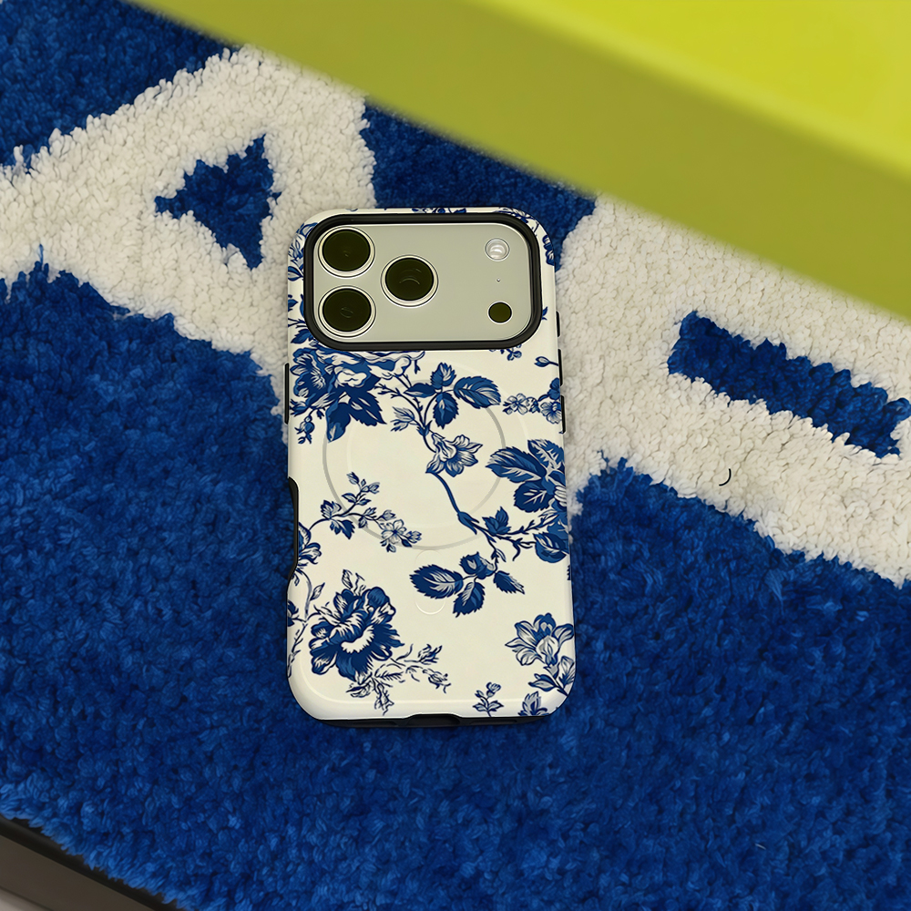 Vintage Blue Rose Phone Case F - Phone Cases Blue บทวิจารณ์และราคา