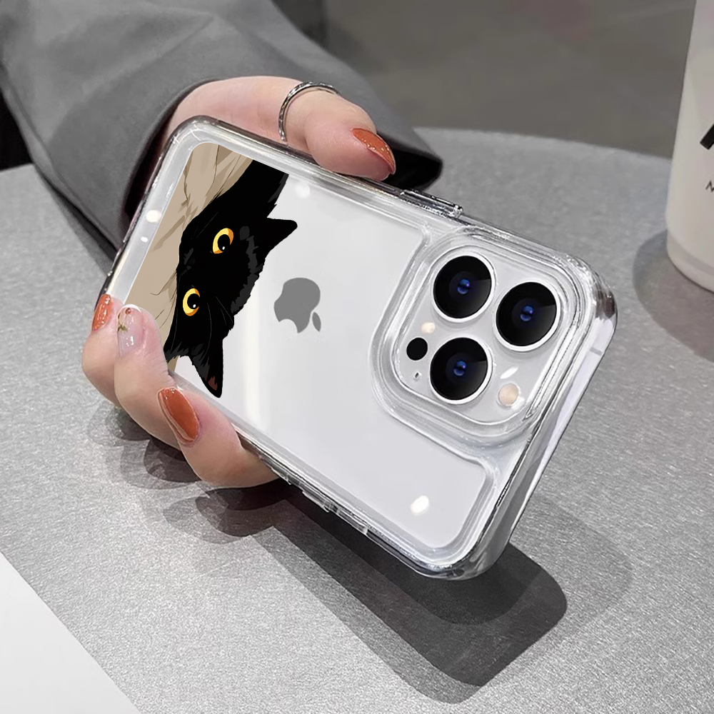 Black Cat Funny Couple Fashion - Phone Cases Cat บทวิจารณ์และราคา