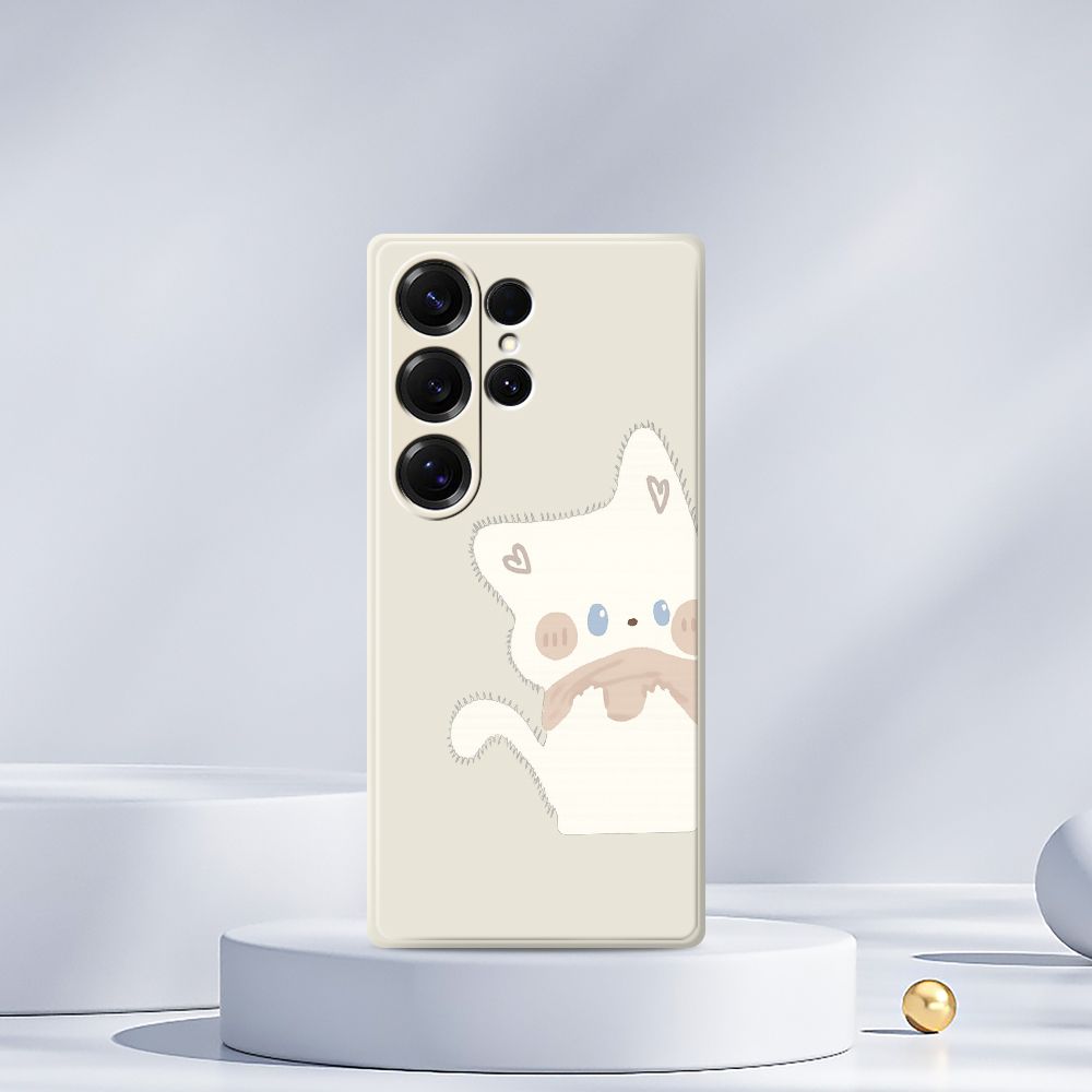 Cute White Cat Phone Case For  - Phone Cases Cat บทวิจารณ์และราคา