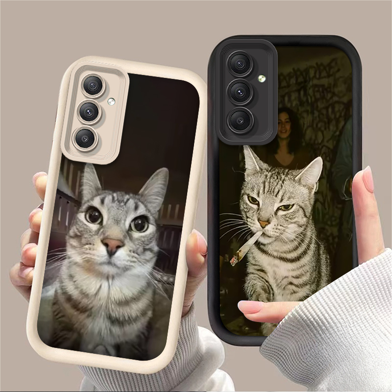 Trendy Cat Smoking Phone Case  - Phone Cases Cat บทวิจารณ์และราคา
