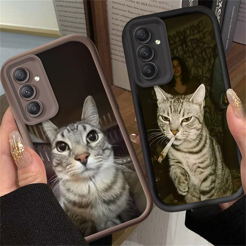Trendy Cat Smoking Phone Case  - Phone Cases Cat บทวิจารณ์และราคา