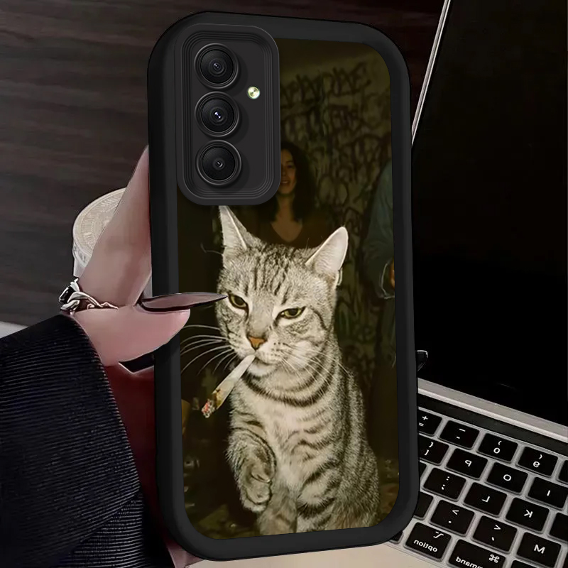 Trendy Cat Smoking Phone Case  - Phone Cases Cat บทวิจารณ์และราคา