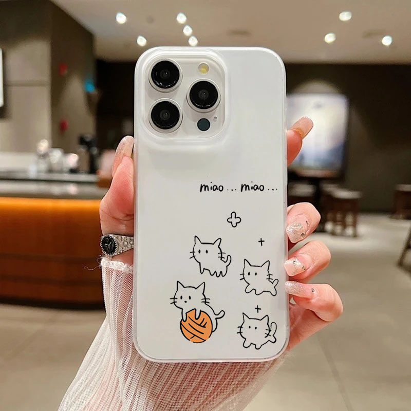 Cute Black Cat Pattern Phone C - Phone Cases Cat บทวิจารณ์และราคา