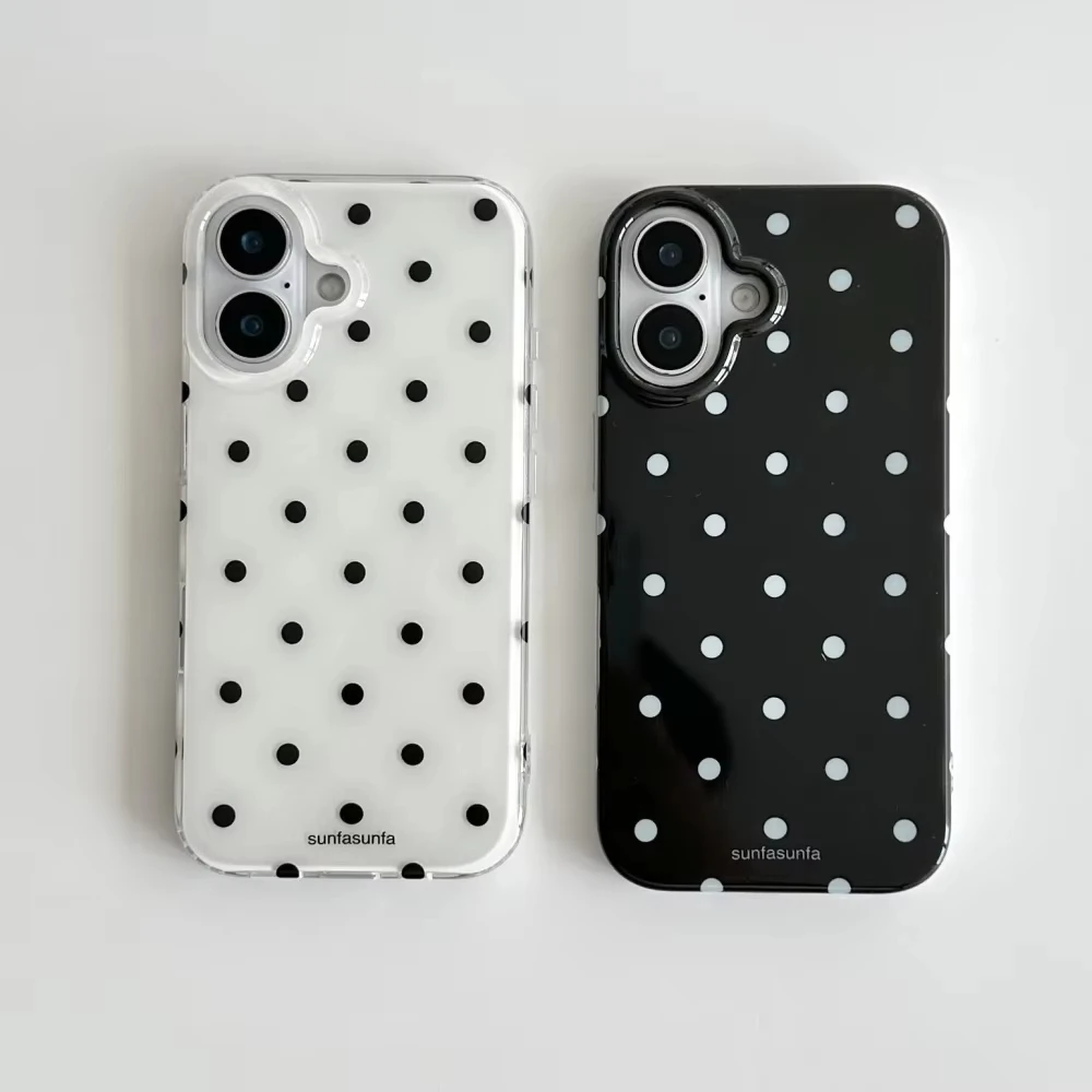 Minimalist Black and White Pol - Phone Cases Polka Dot บทวิจารณ์และราคา
