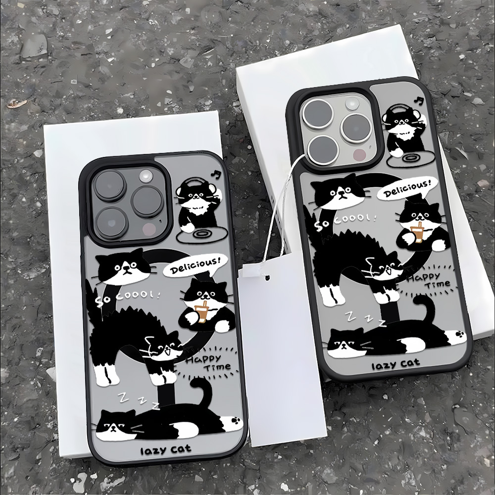 Funny Black Cat Wireless Charg - Phone Cases Cat บทวิจารณ์และราคา