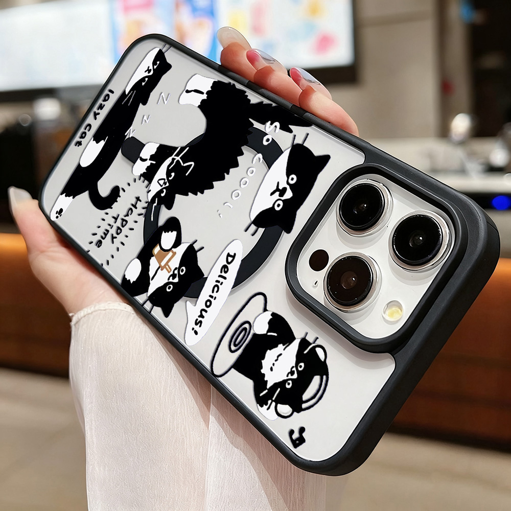 Funny Black Cat Wireless Charg - Phone Cases Cat บทวิจารณ์และราคา