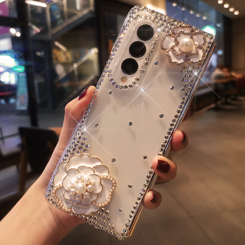 Luxury Diamond Pearl Camellia  - Phone Cases Ysl บทวิจารณ์และราคา