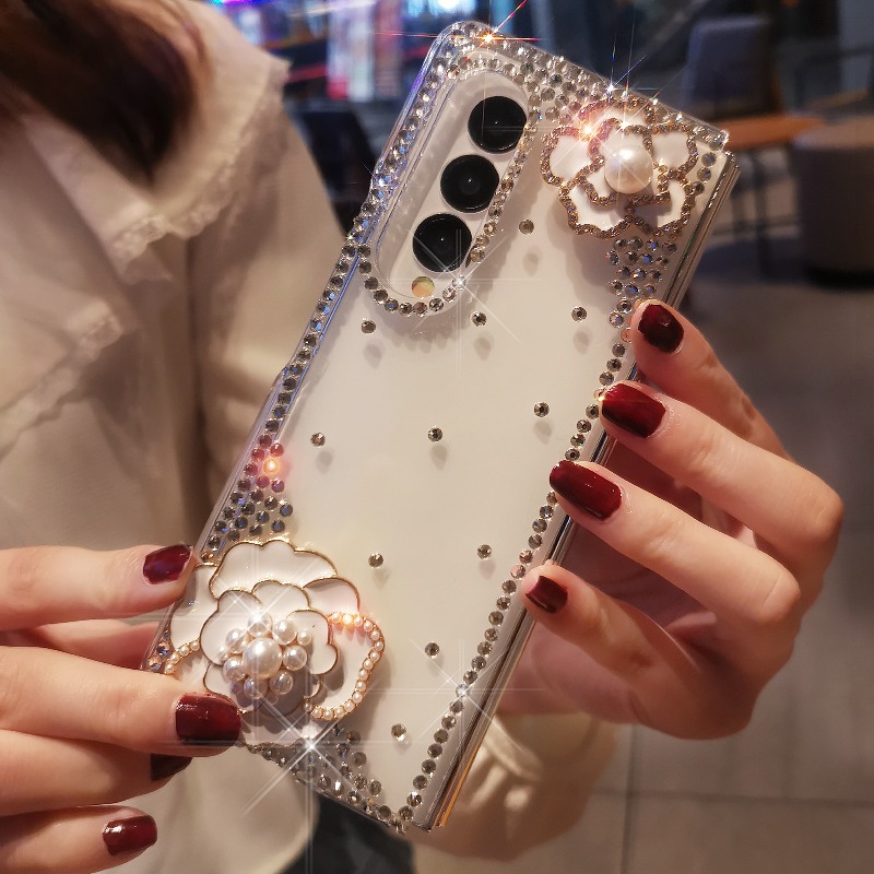 Luxury Diamond Pearl Camellia  - Phone Cases Ysl บทวิจารณ์และราคา