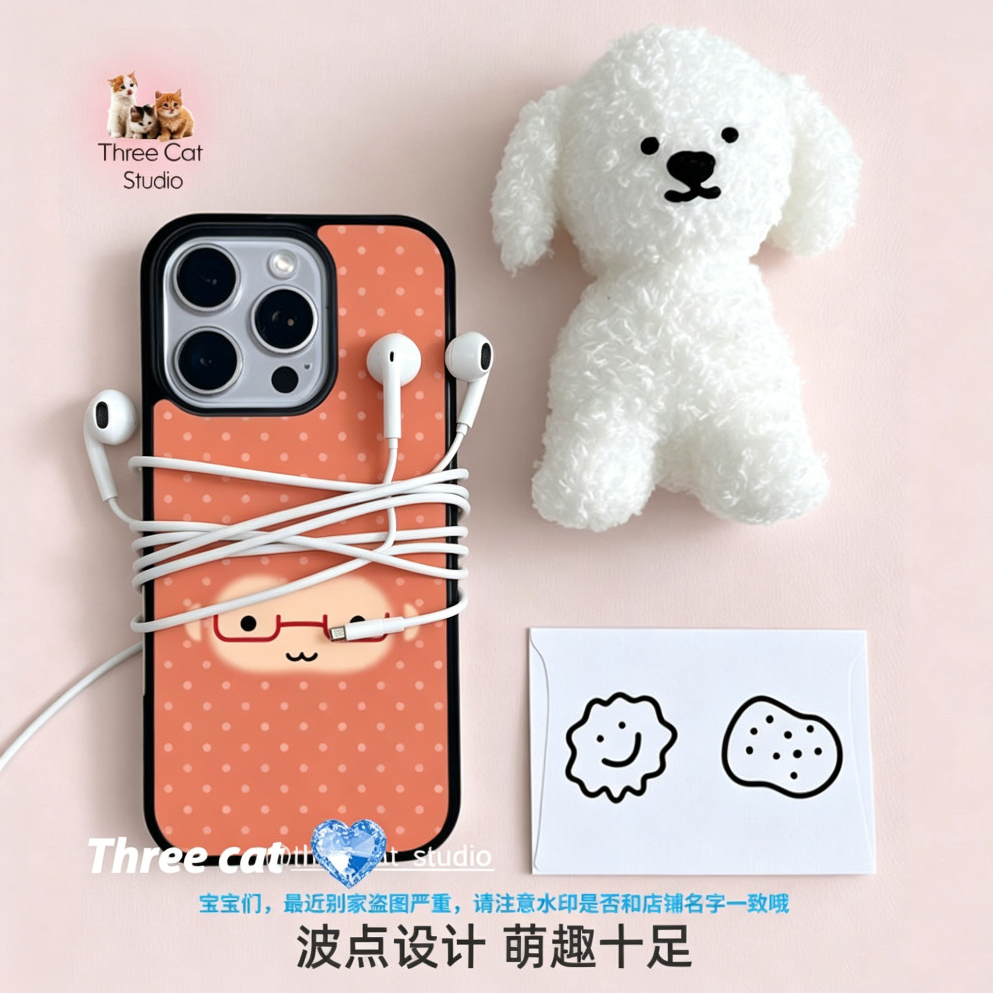 Korean Ins Cute Orange Polka D - Phone Cases Polka Dot บทวิจารณ์และราคา