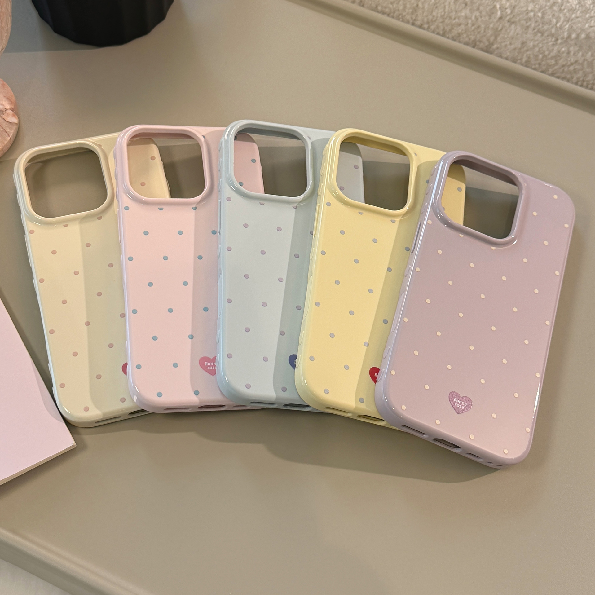 Korean Full Screen Candy Color - Phone Cases Polka Dot บทวิจารณ์และราคา