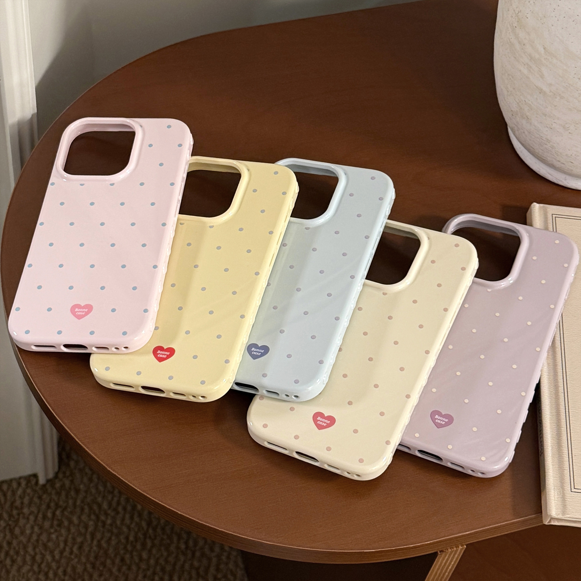 Korean Full Screen Candy Color - Phone Cases Polka Dot บทวิจารณ์และราคา