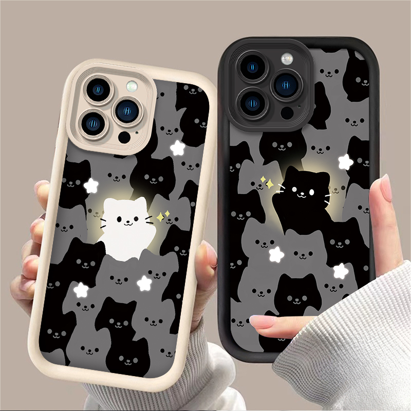 Lovely Cartoon Cat Silicone Co - Phone Cases Cat บทวิจารณ์และราคา