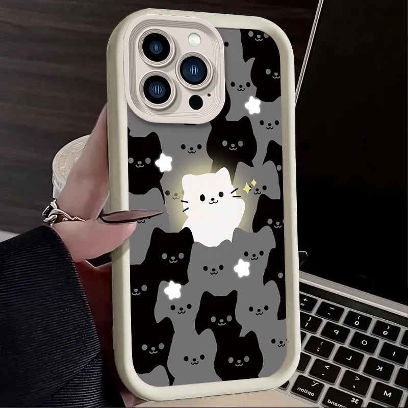 Lovely Cartoon Cat Silicone Co - Phone Cases Cat บทวิจารณ์และราคา