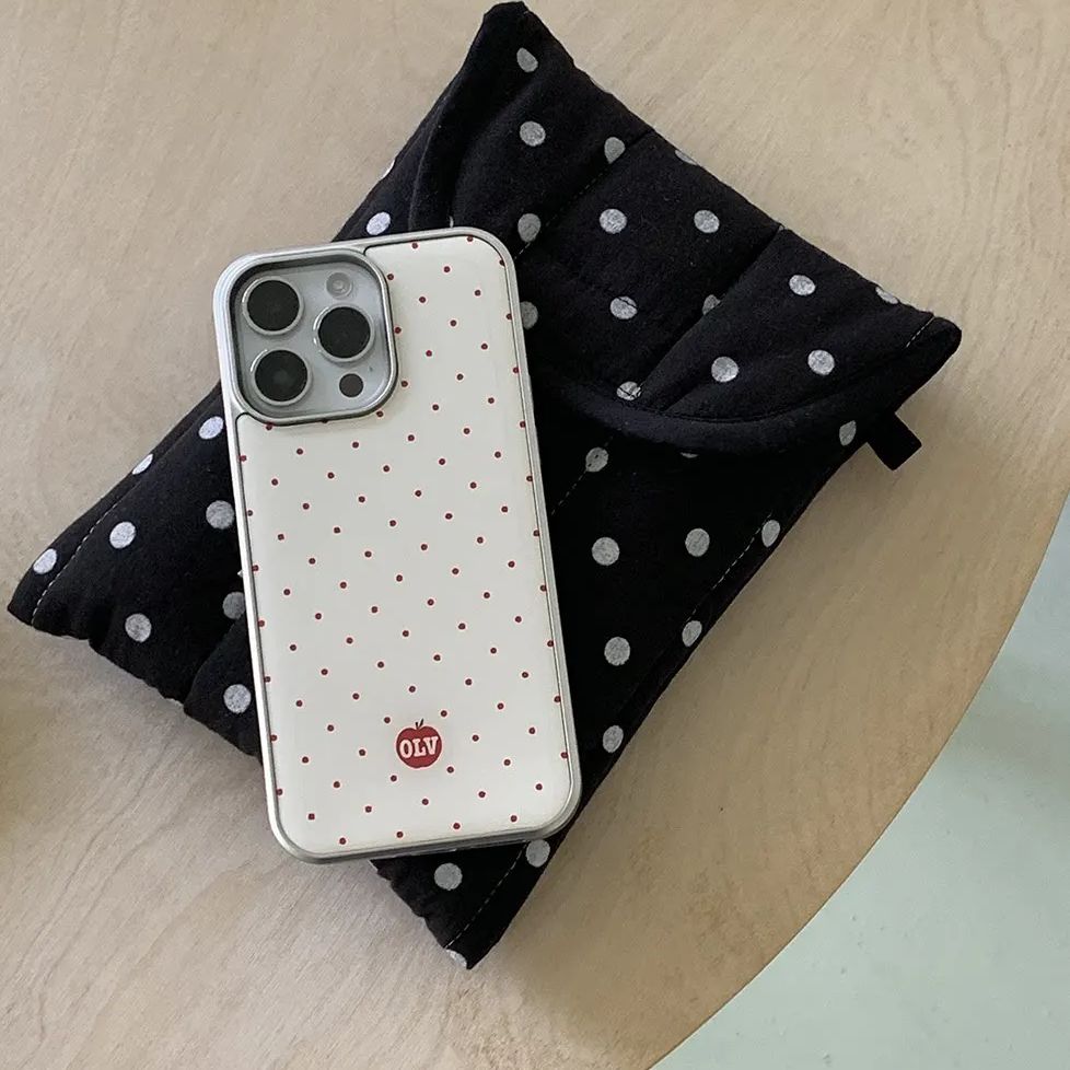 Korean Ins High-end Cartoon Ap - Phone Cases Polka Dot บทวิจารณ์และราคา