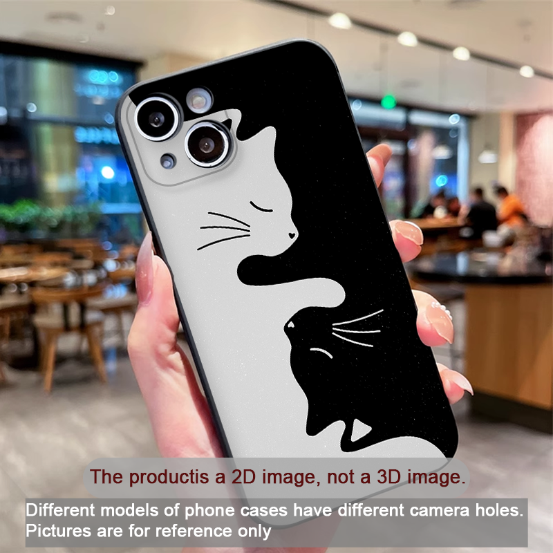Cartoon Black White Cat Lovers - Phone Cases Cat บทวิจารณ์และราคา