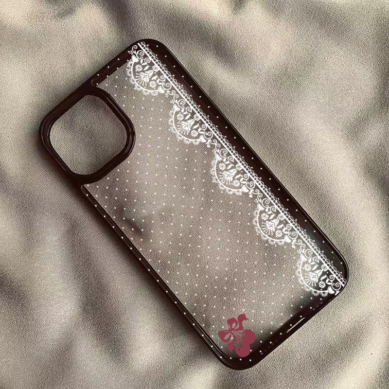 Cute Cherry Bow White Lace Pol - Phone Cases Polka Dot บทวิจารณ์และราคา
