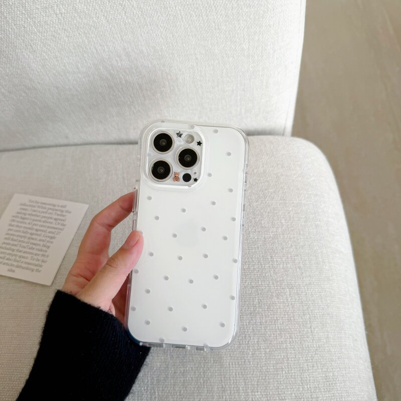 Korean White & Purple Polka Do - Phone Cases Polka Dot บทวิจารณ์และราคา