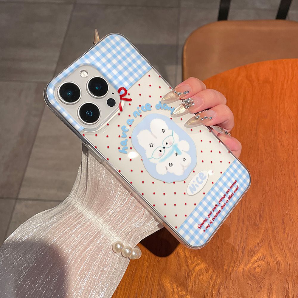 Cartoon Cute Rabbit Red Polka  - Phone Cases Polka Dot บทวิจารณ์และราคา