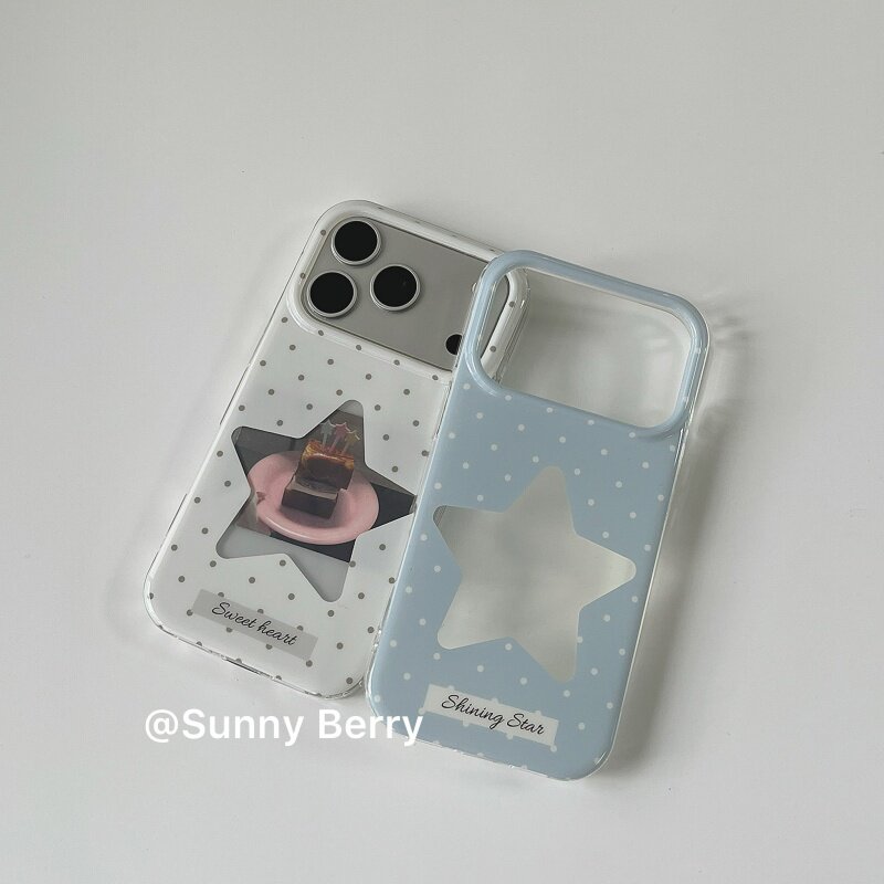 Korean INS Polka Dots White BL - Phone Cases Blue บทวิจารณ์และราคา