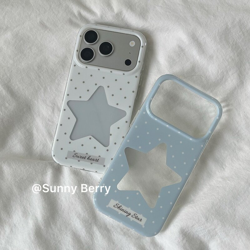 Korean INS Polka Dots White BL - Phone Cases Blue บทวิจารณ์และราคา