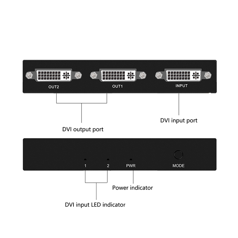 1x2/1x4 Port DVI Splitter 1 in - Phone Cases Uk บทวิจารณ์และราคา