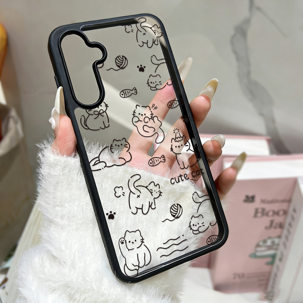 Cartoon Cat Phone Case For Sam - Phone Cases Cat บทวิจารณ์และราคา