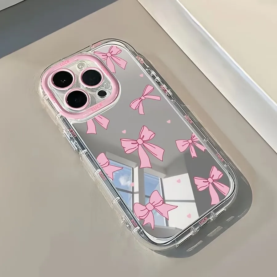 Simple Blue Pink Bow Girl Cute - Phone Cases Blue บทวิจารณ์และราคา