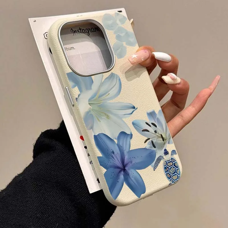 Elegant Blue Lily Fashion Patt - Phone Cases Blue บทวิจารณ์และราคา
