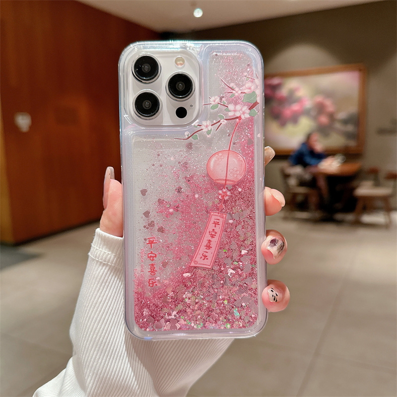 Peach Blossom Glitter Quicksan - Phone Cases Ysl บทวิจารณ์และราคา
