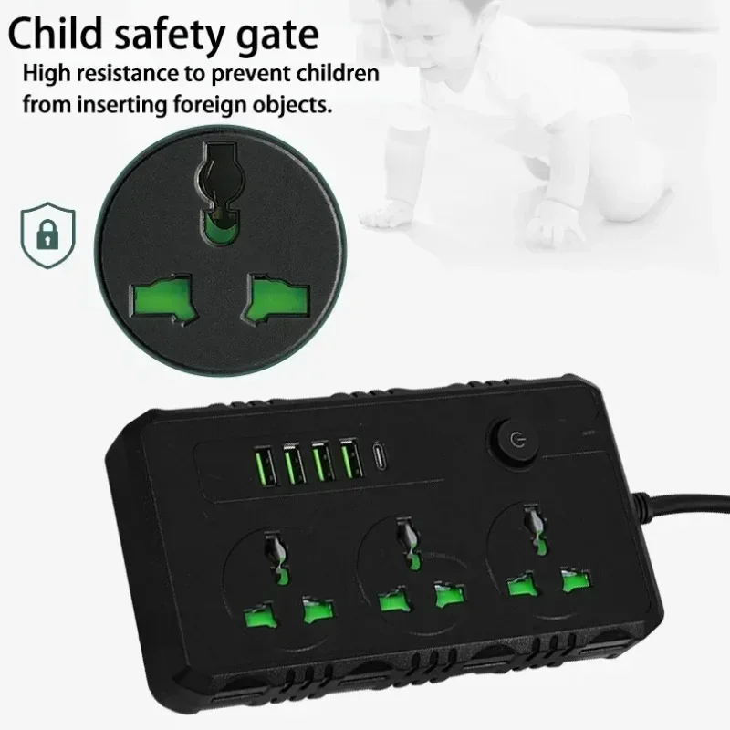 Power Strip with 4 USB and 1 T - Phone Cases Uk บทวิจารณ์และราคา