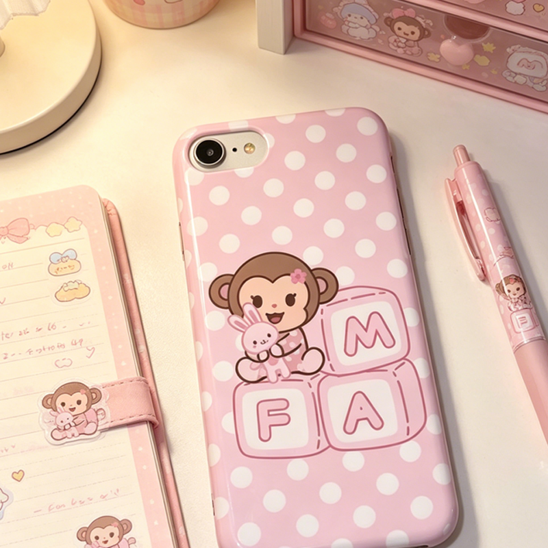 Korean Cartoon Sweet Pink Cute - Phone Cases Polka Dot บทวิจารณ์และราคา