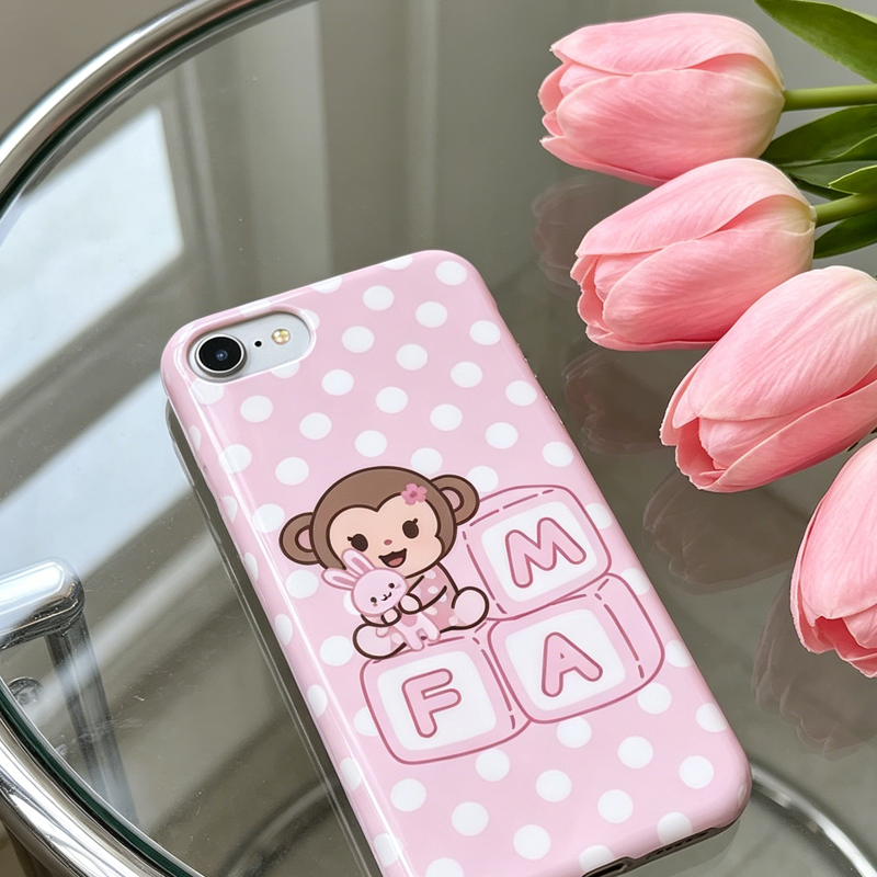 Korean Cartoon Sweet Pink Cute - Phone Cases Polka Dot บทวิจารณ์และราคา