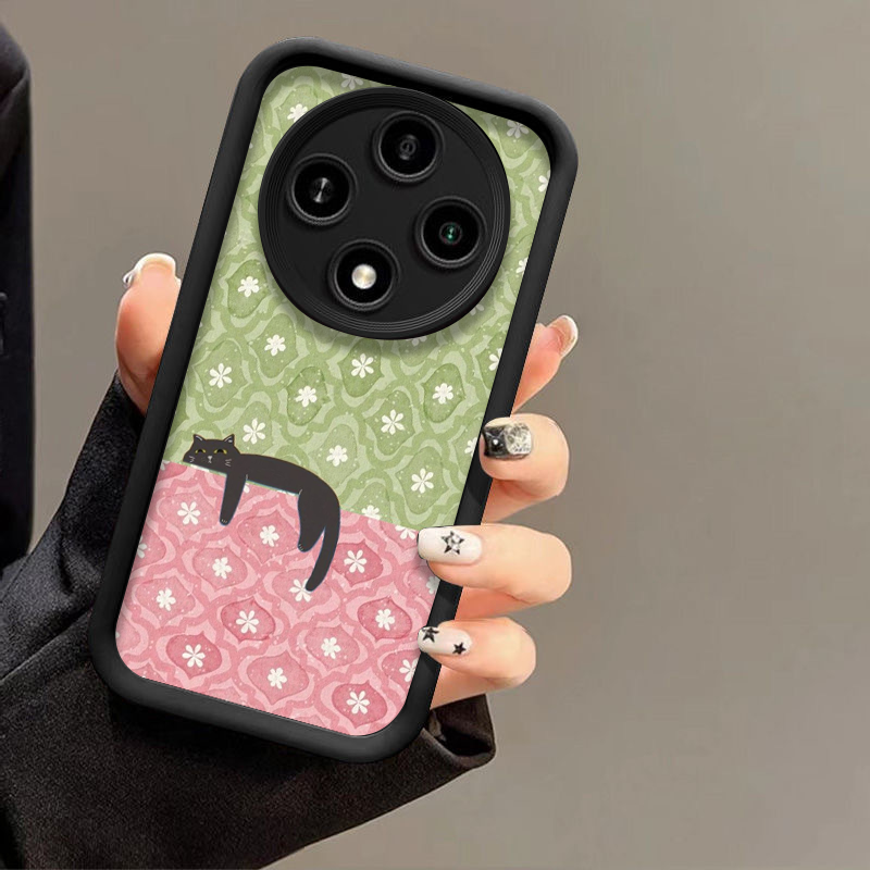 Artistic Cute Black Cat Stripe - Phone Cases Cat บทวิจารณ์และราคา