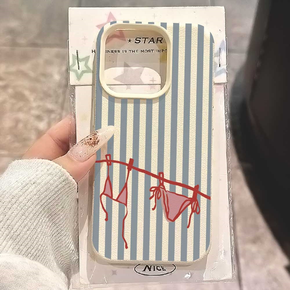 Blue White Striped Bikini Phon - Phone Cases Blue บทวิจารณ์และราคา