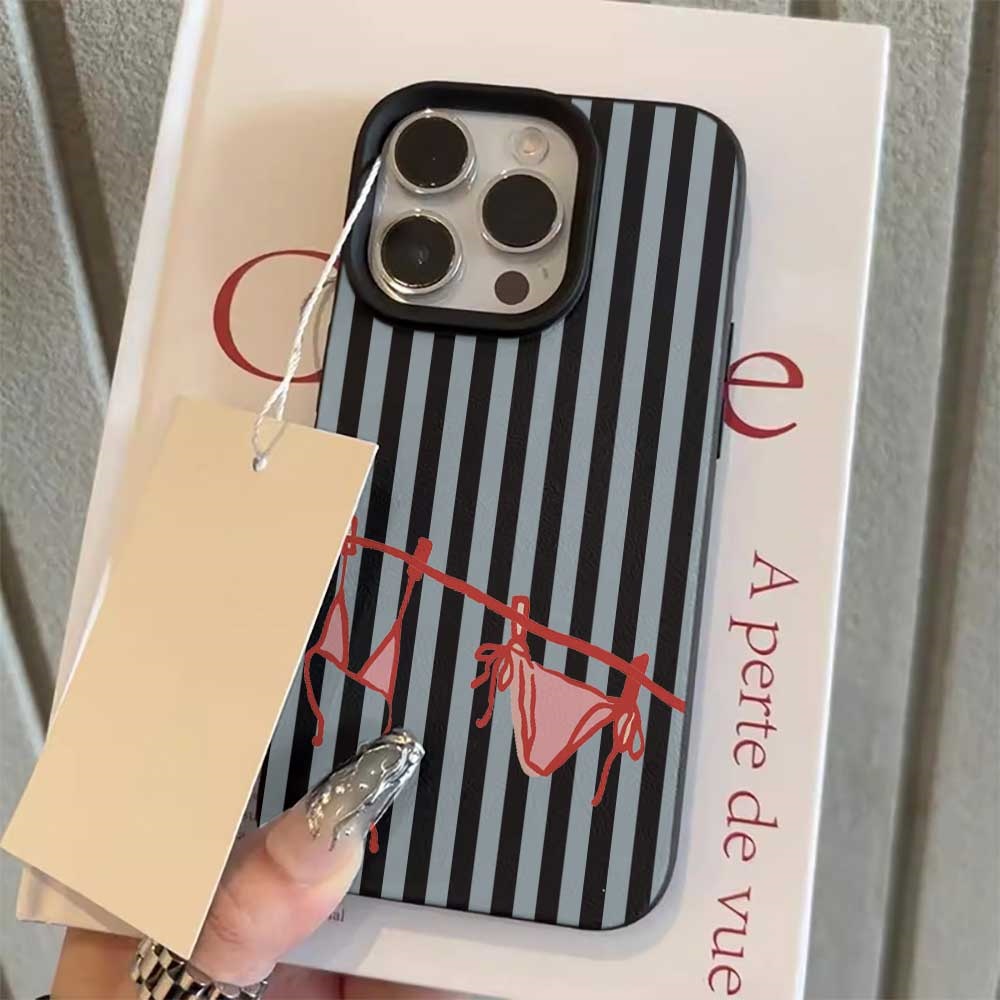 Blue White Striped Bikini Phon - Phone Cases Blue บทวิจารณ์และราคา