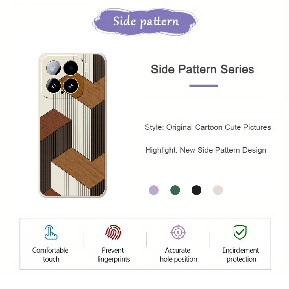 Geometric Style Wooden Phone C - Phone Cases Xiaomi 15 บทวิจารณ์และราคา