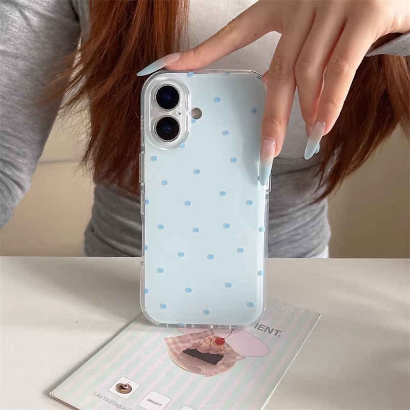 Korean Ins Girl Simple Blue Pi - Phone Cases Blue บทวิจารณ์และราคา
