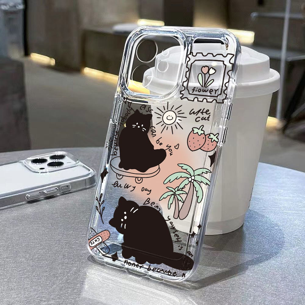 Cute Black Cat Phone Case For  - Phone Cases Cat บทวิจารณ์และราคา