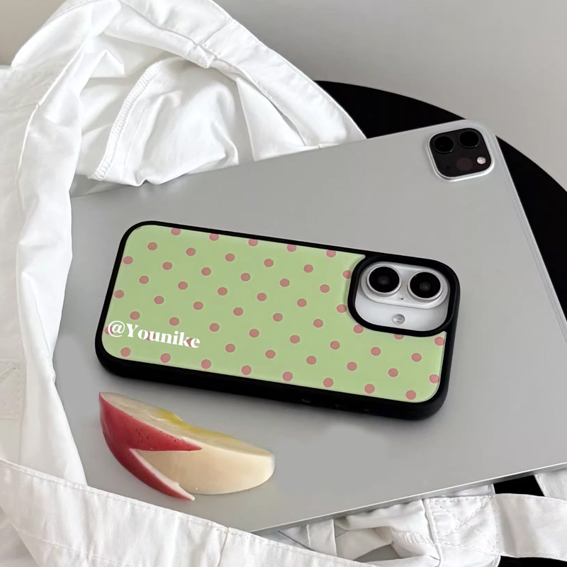 Ins Korean Retro Cartoon Green - Phone Cases Polka Dot บทวิจารณ์และราคา