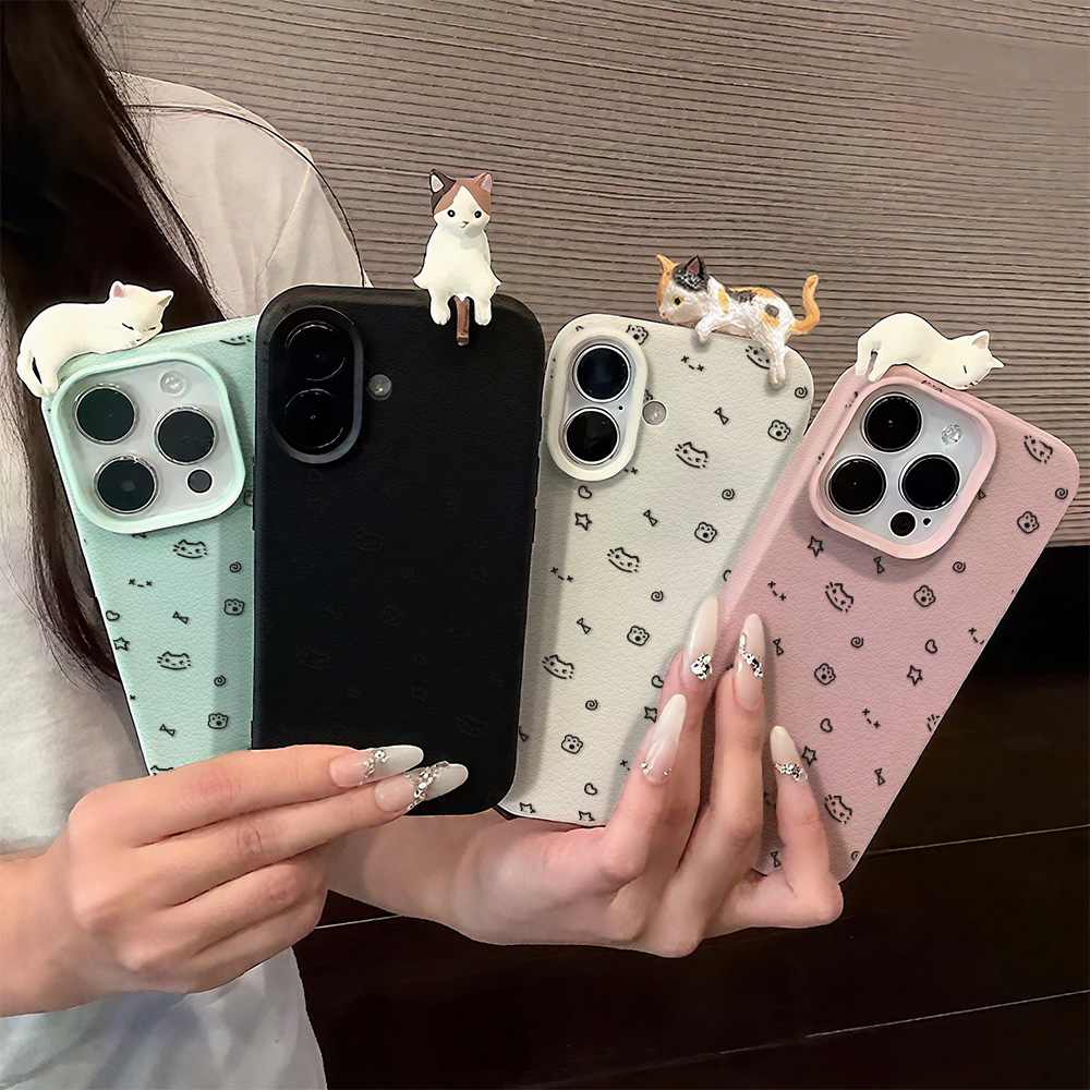 Fish Cat Cartoon Case With 3D  - Phone Cases Cat บทวิจารณ์และราคา