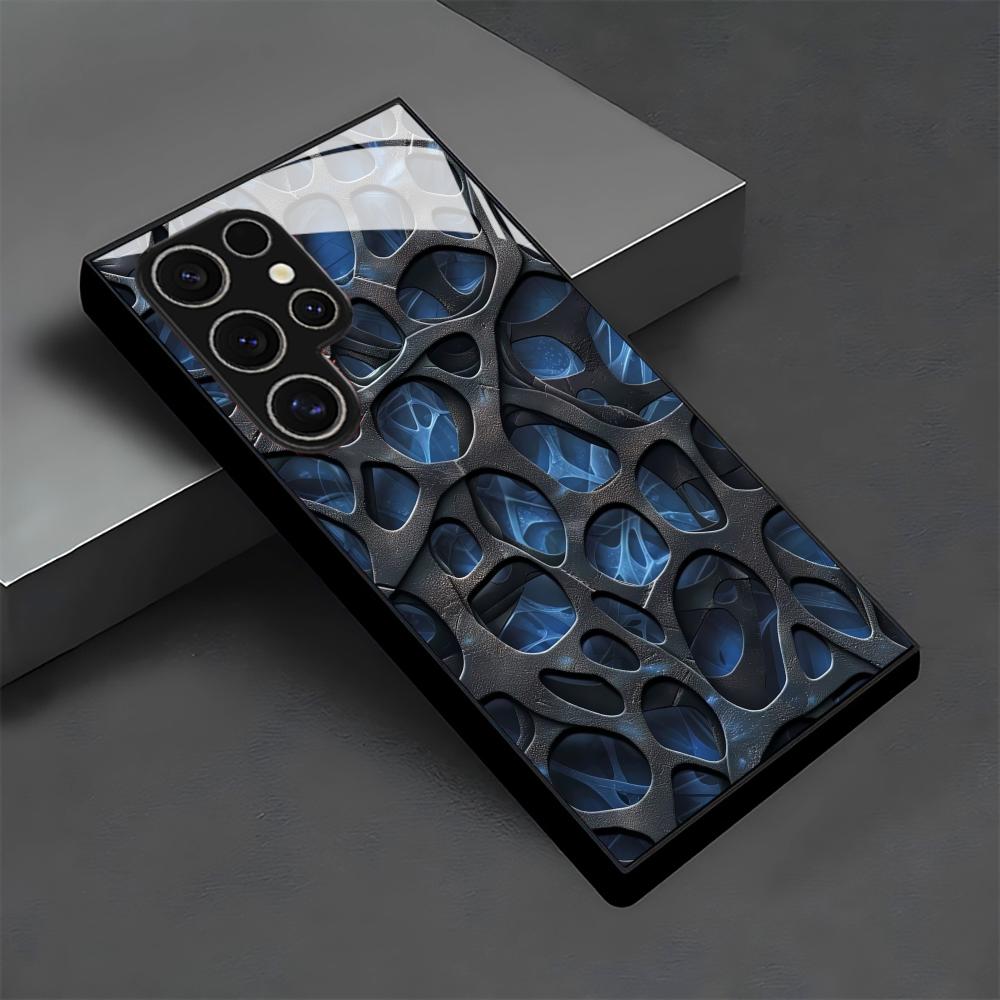 Cool blue honeycomb glass Phon - Phone Cases Blue บทวิจารณ์และราคา