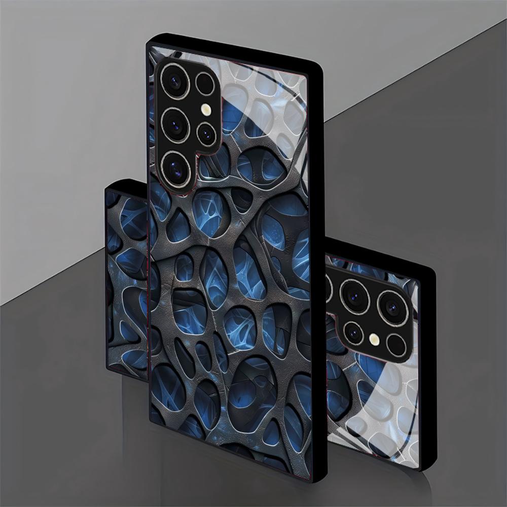 Cool blue honeycomb glass Phon - Phone Cases Blue บทวิจารณ์และราคา