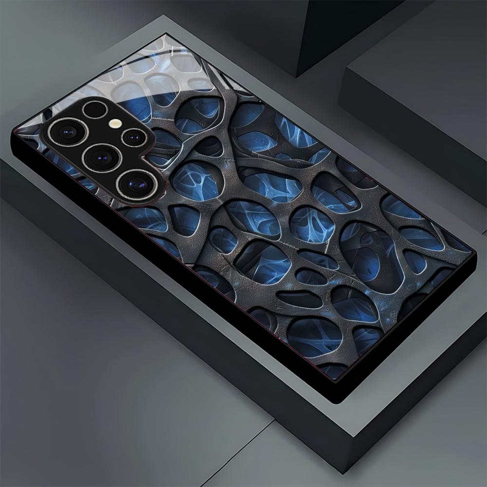 Cool blue honeycomb glass Phon - Phone Cases Blue บทวิจารณ์และราคา