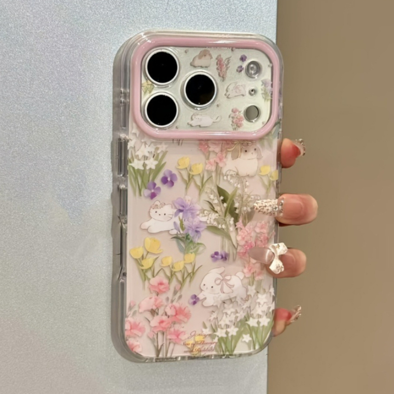 Cute Cat Colorful Flower Prote - Phone Cases Cat บทวิจารณ์และราคา