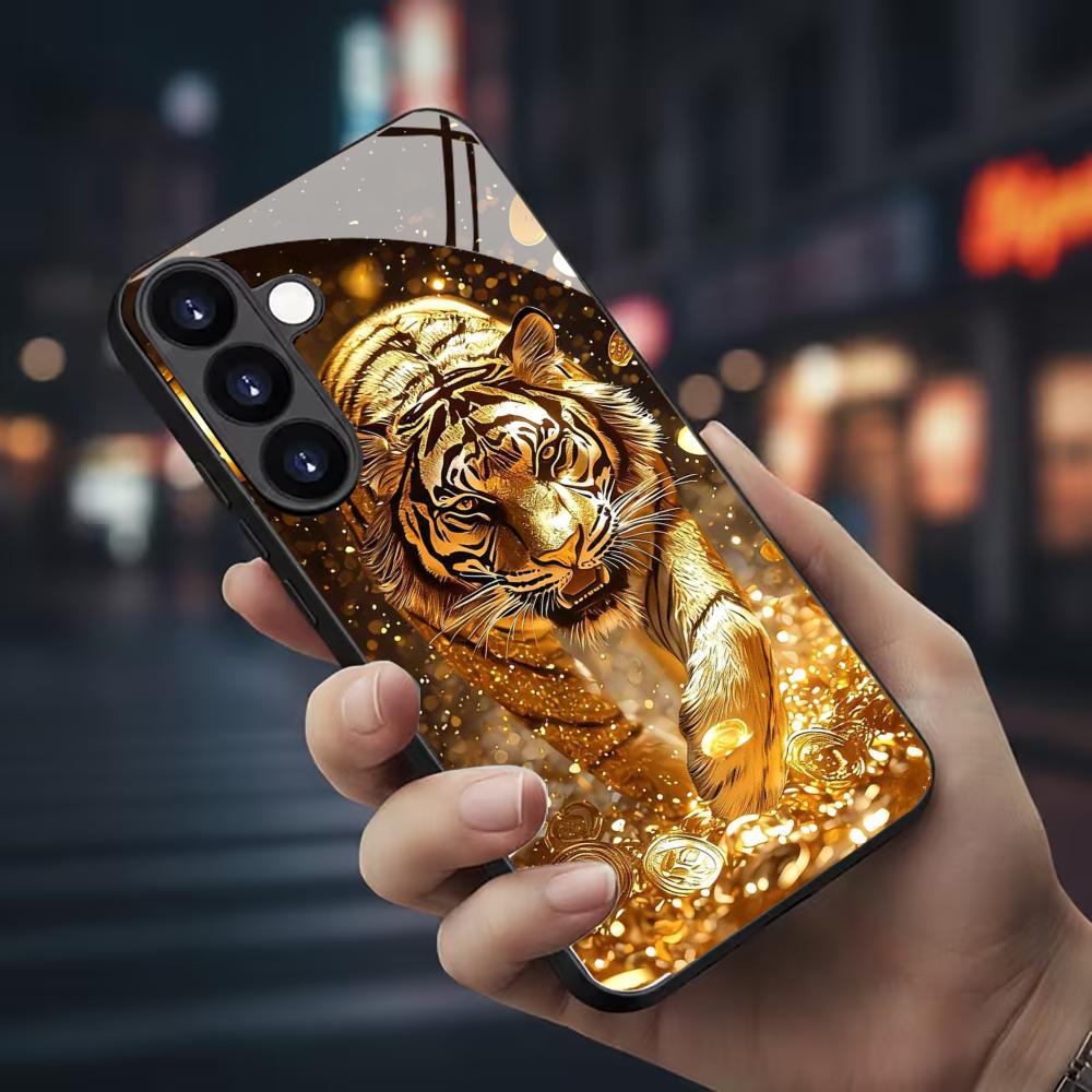 Tiger pattern glass Phone Case - Phone Cases For Samsung S21 5G บทวิจารณ์และราคา