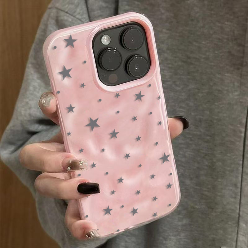 Minimalist Gray-Blue Star Wave - Phone Cases Blue บทวิจารณ์และราคา